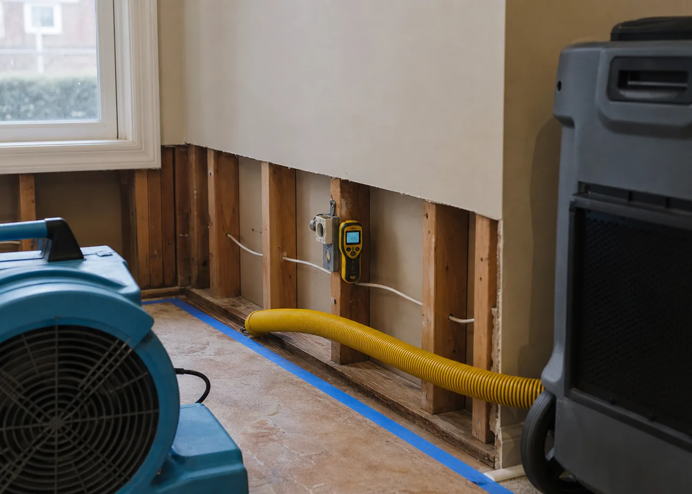 Careful water damage restoration craftsmanship detail